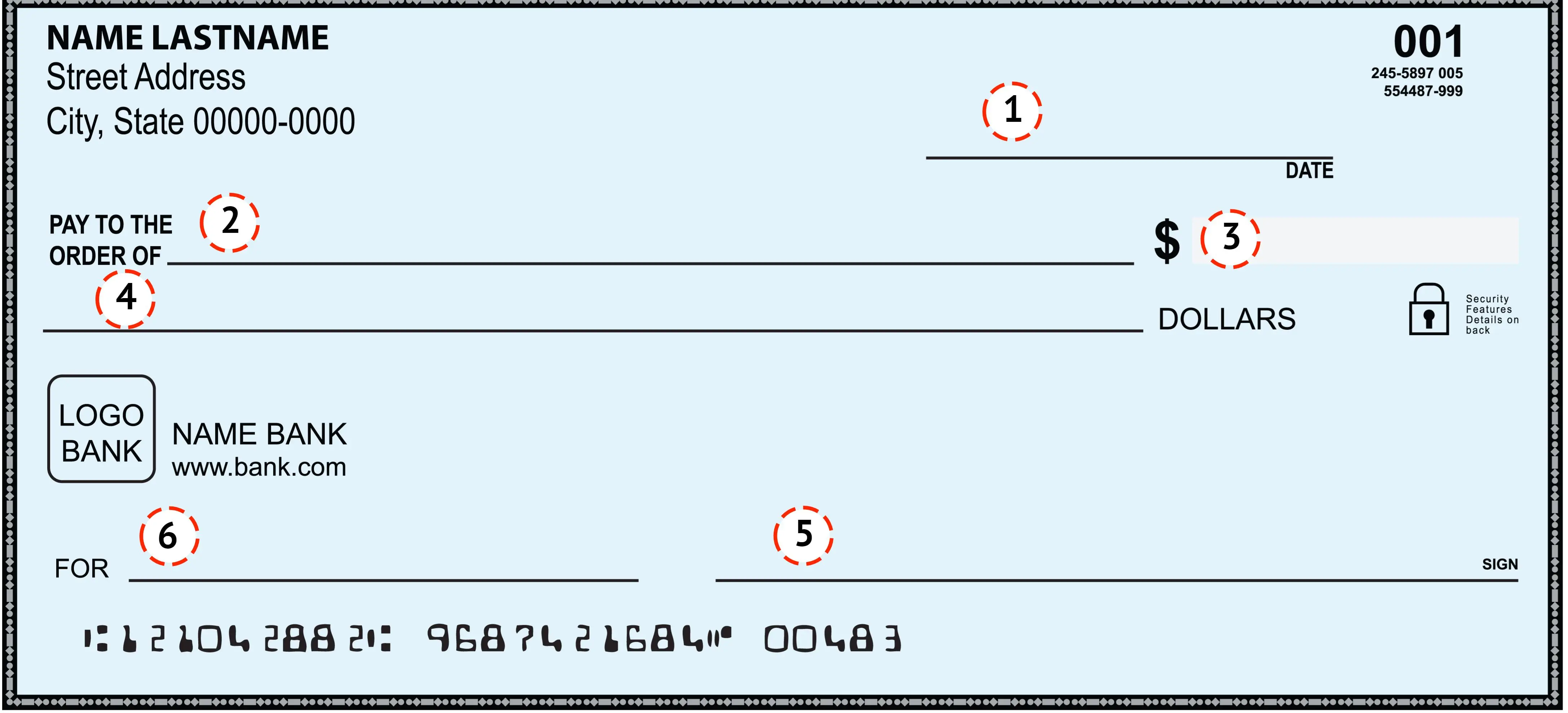 Template Of A Check