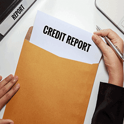 Image: Getty Images Credit report in envelope