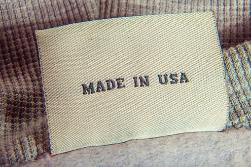 Made in the USA clothing label
