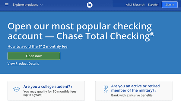 chase student checking account minimum balance