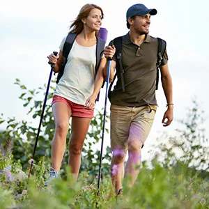 Couple hiking