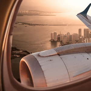 View from a plane window