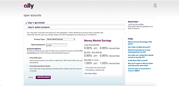 ally money market savings