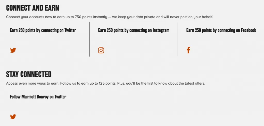 Marriott Bonvoy Points social media program