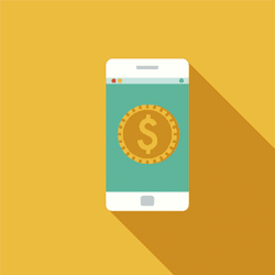 icon of a smartphone financial app
