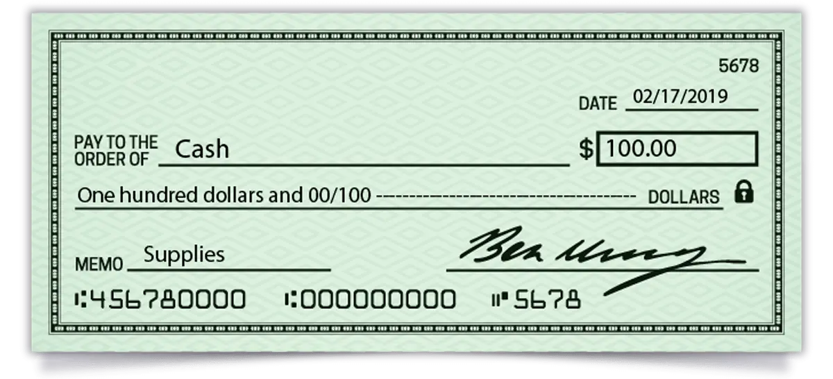 How to write a check