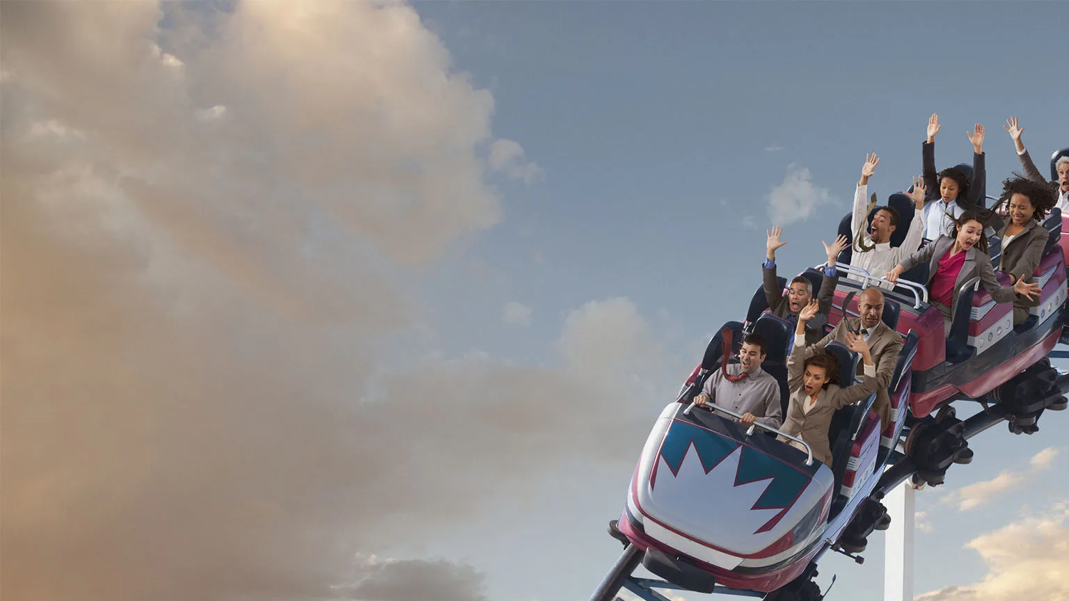 Image: Supplied People riding a roller coaster