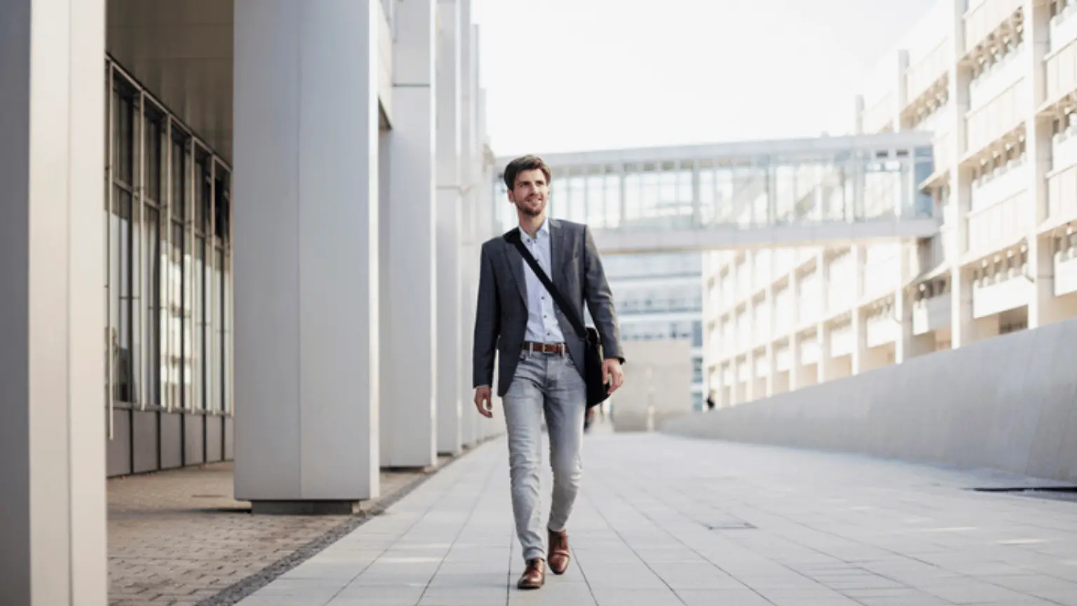 Image: Getty Images guy walking on the hall of the building
