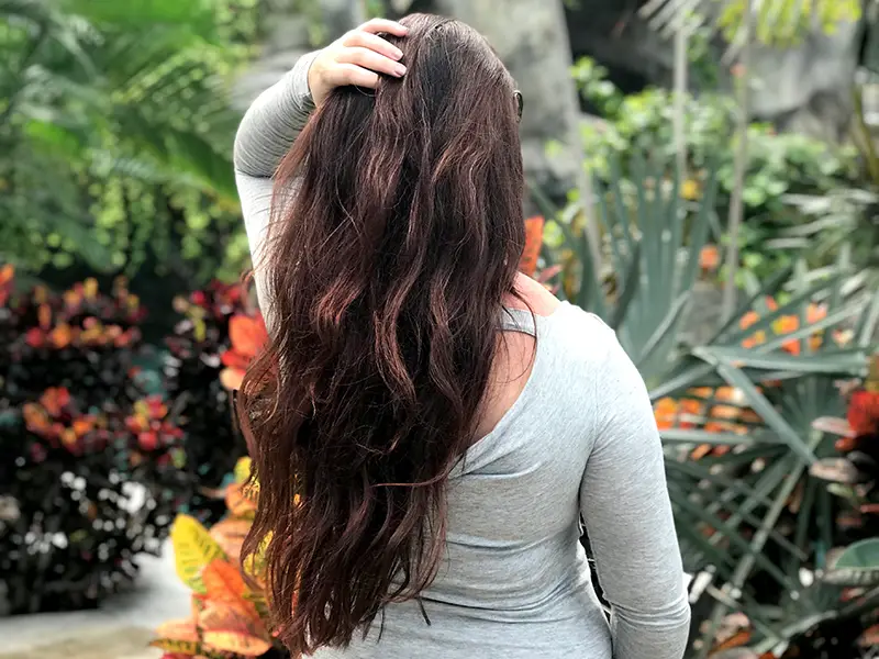 Image: Finder Woman's hair after using Amika hair products