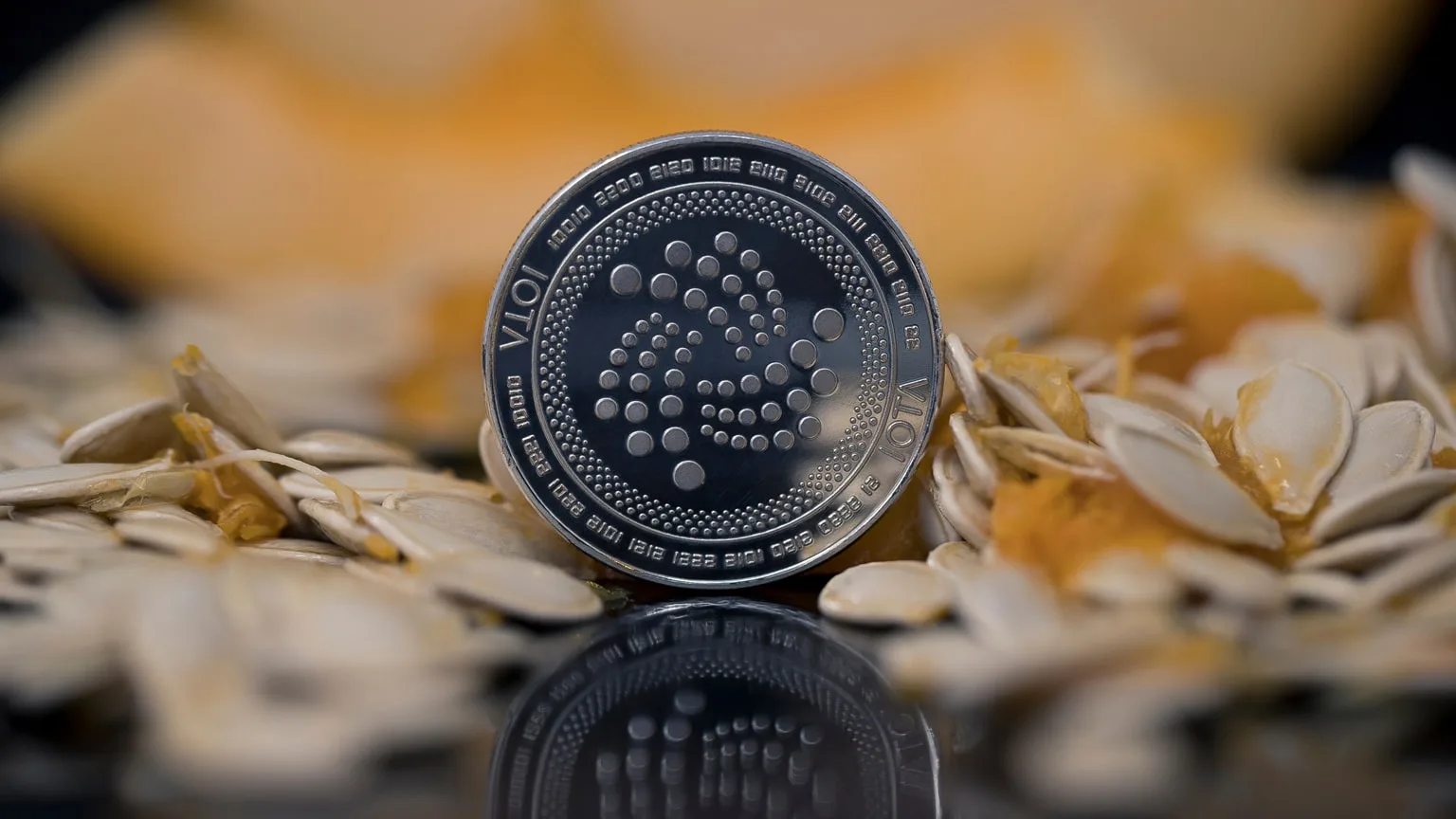 Image: Shutterstock IOTA cryptocurrency physical coin