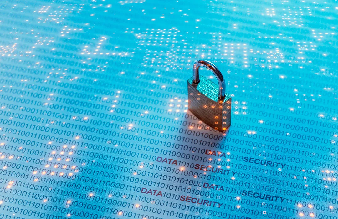Image: Getty Images Lock Sitting On Top Of Binary Code