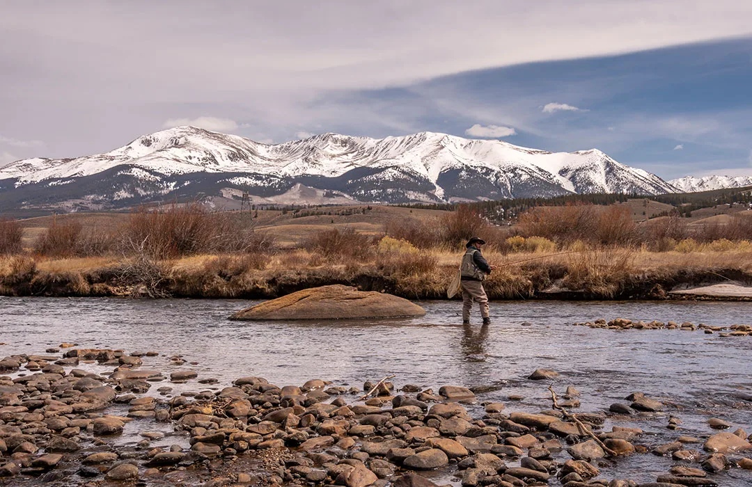 Image: Getty Images Man Fly Fishing In A River
