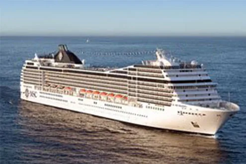 cruise ship in mediterranean