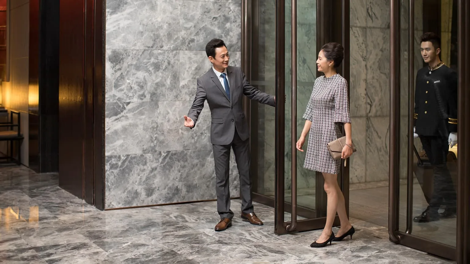 Image: Getty Images A woman entering a hotel lobby