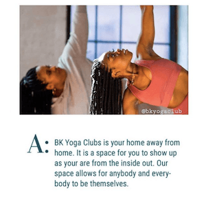Image: BK Yoga Club BK Yoga Club, a Black-owned yoga studio