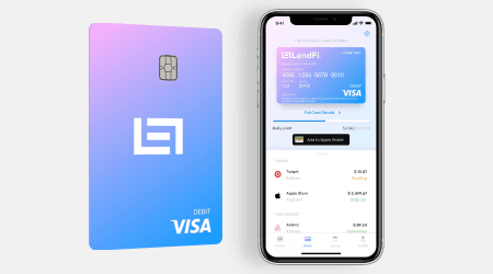 Use your loan balance immediately with the new LendFi Visa Card