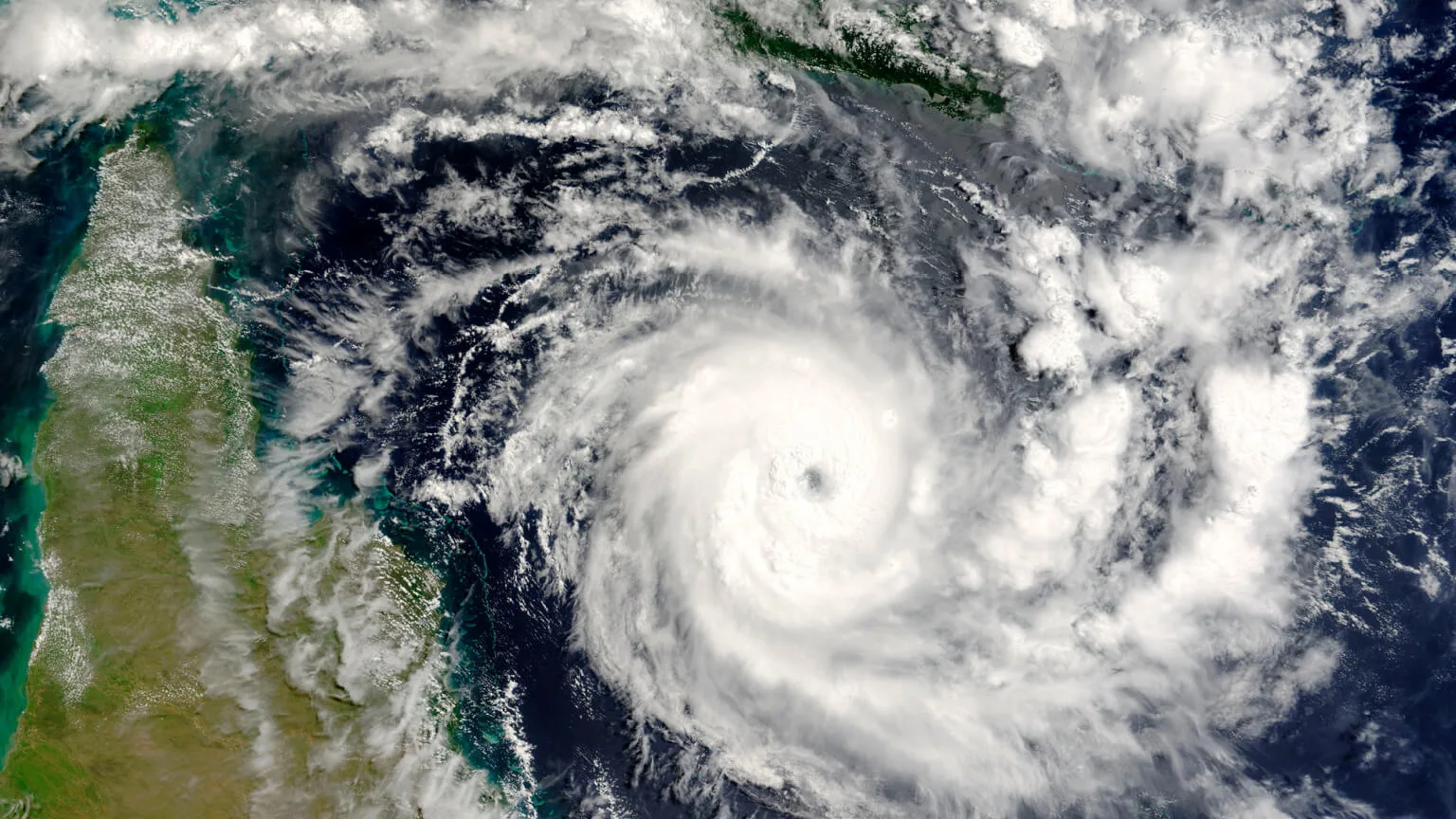 Image: Getty Images picture of a hurricane satellite view