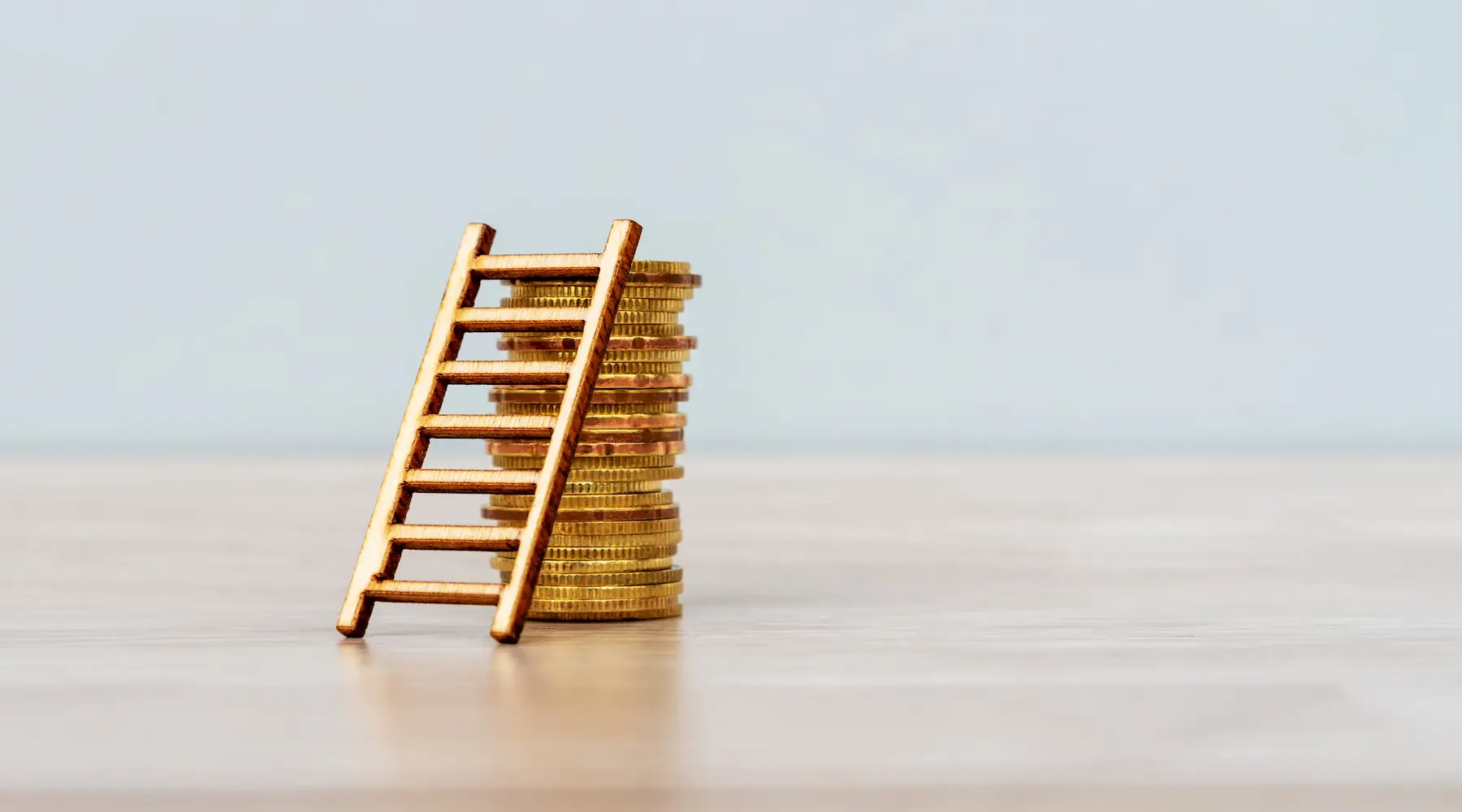 Ladder on Stack of Coins Ladder on Stack of Coins