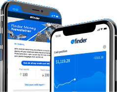 Finder Money newsletter viewed on iPhone