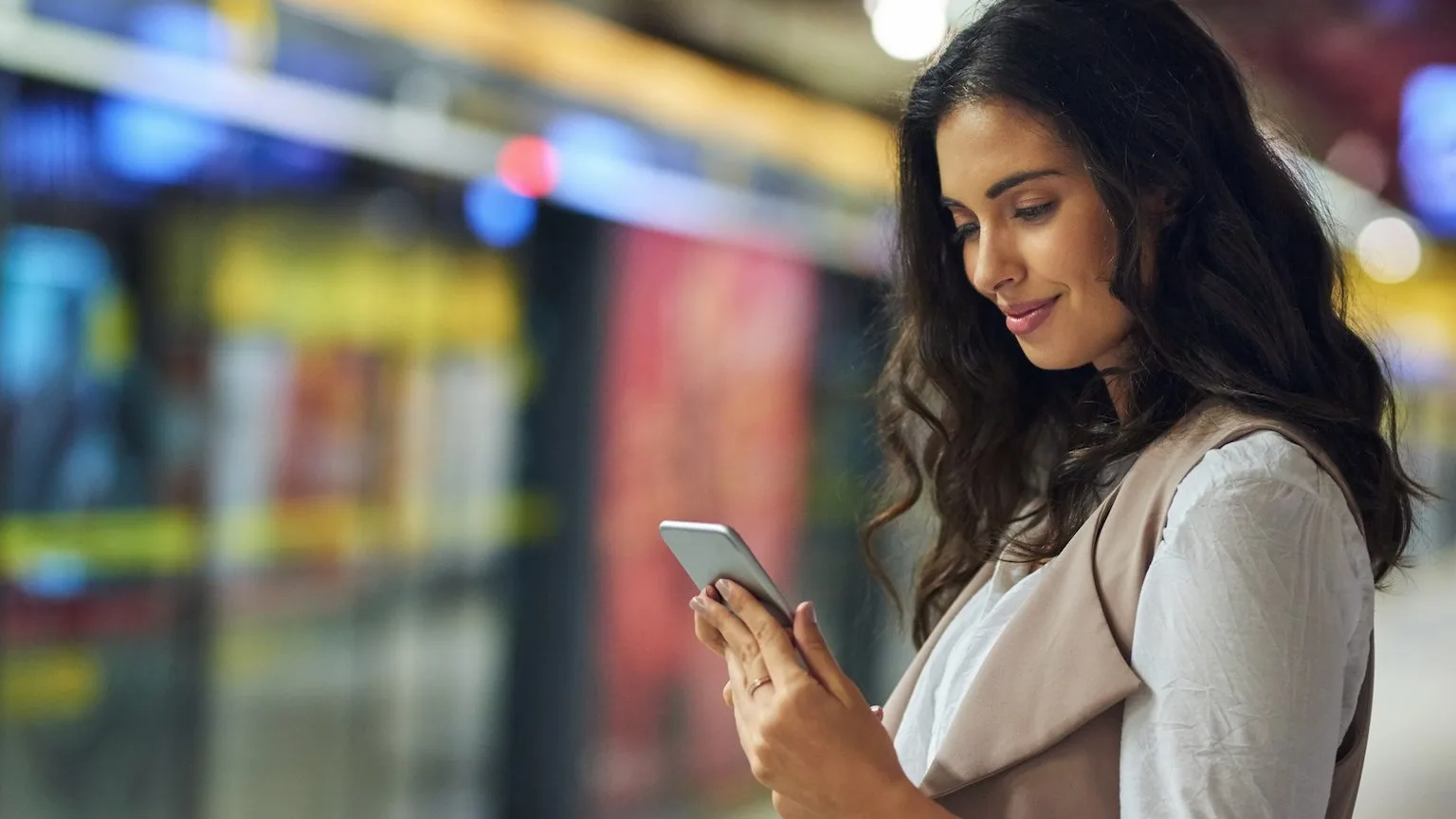 Woman holding a phone