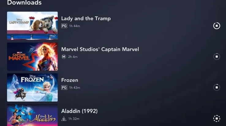 Cómo ver series de televisión y películas de Disney+ sin conexión en tabletas y móvil inteligentes