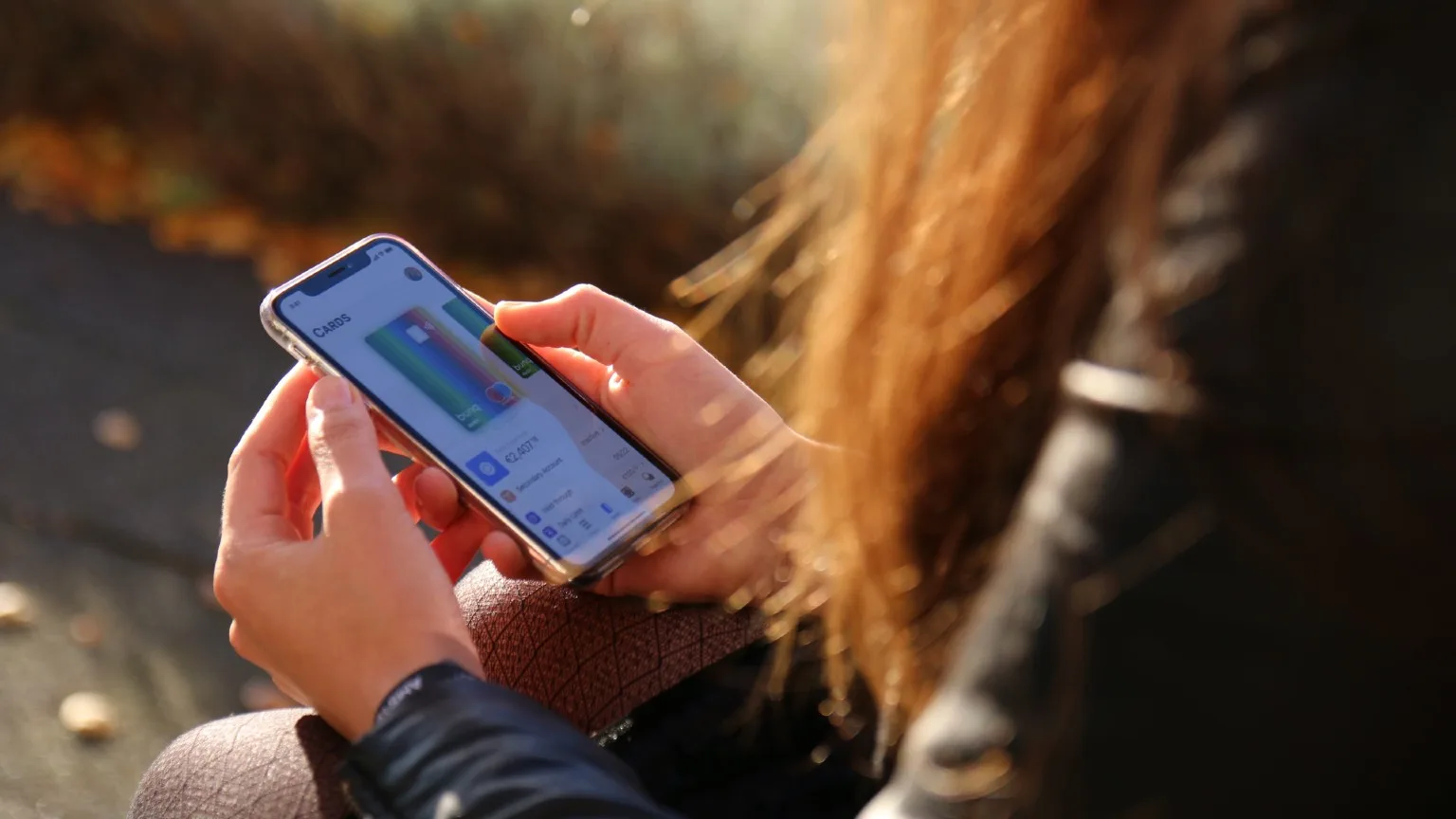 Image: Supplied Woman using bunq banking app