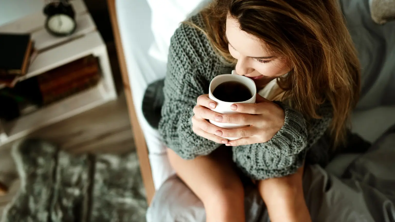 Image: Getty Images girl drinking coffee