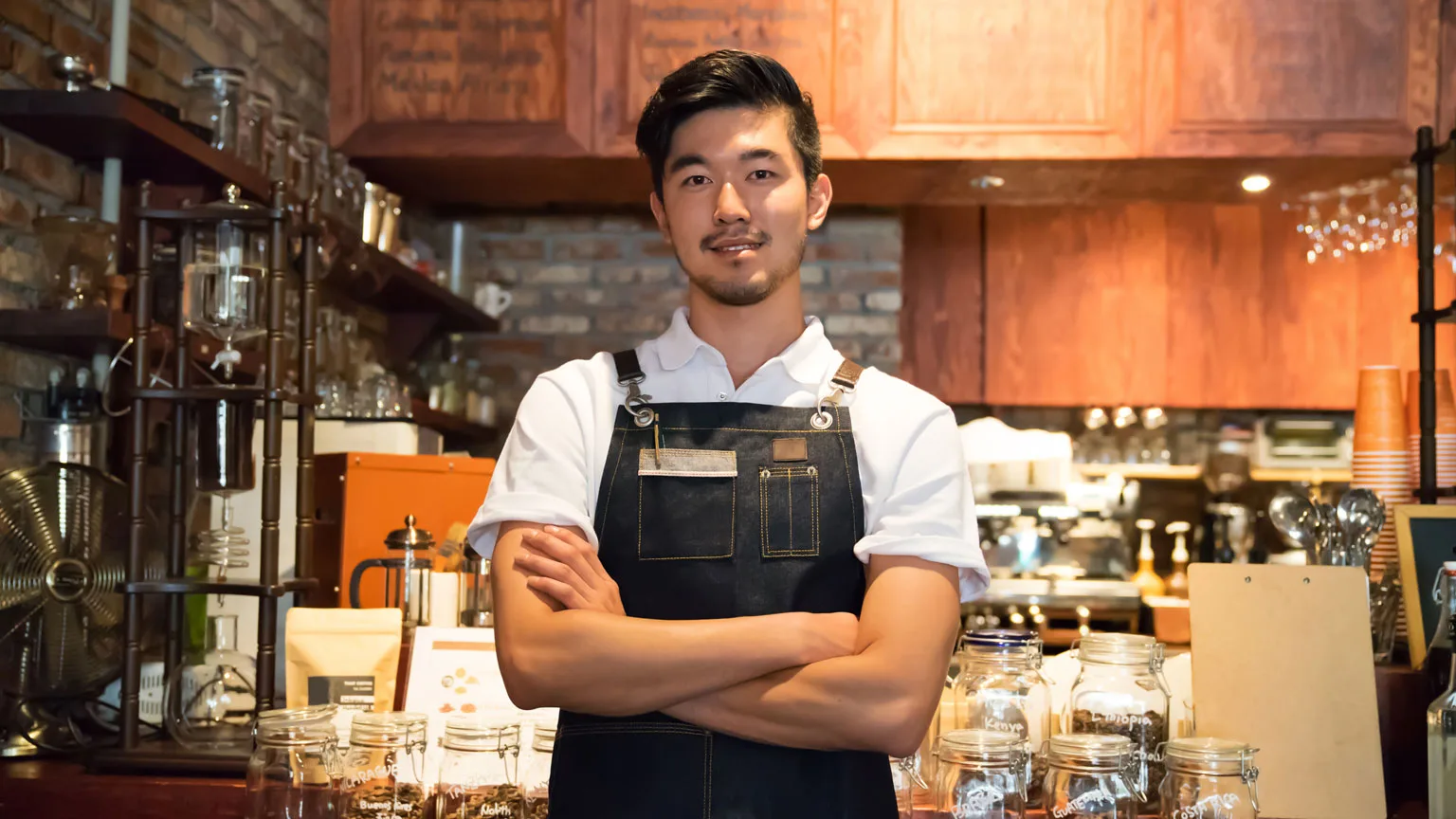 Image: Getty Images Cafe business owner