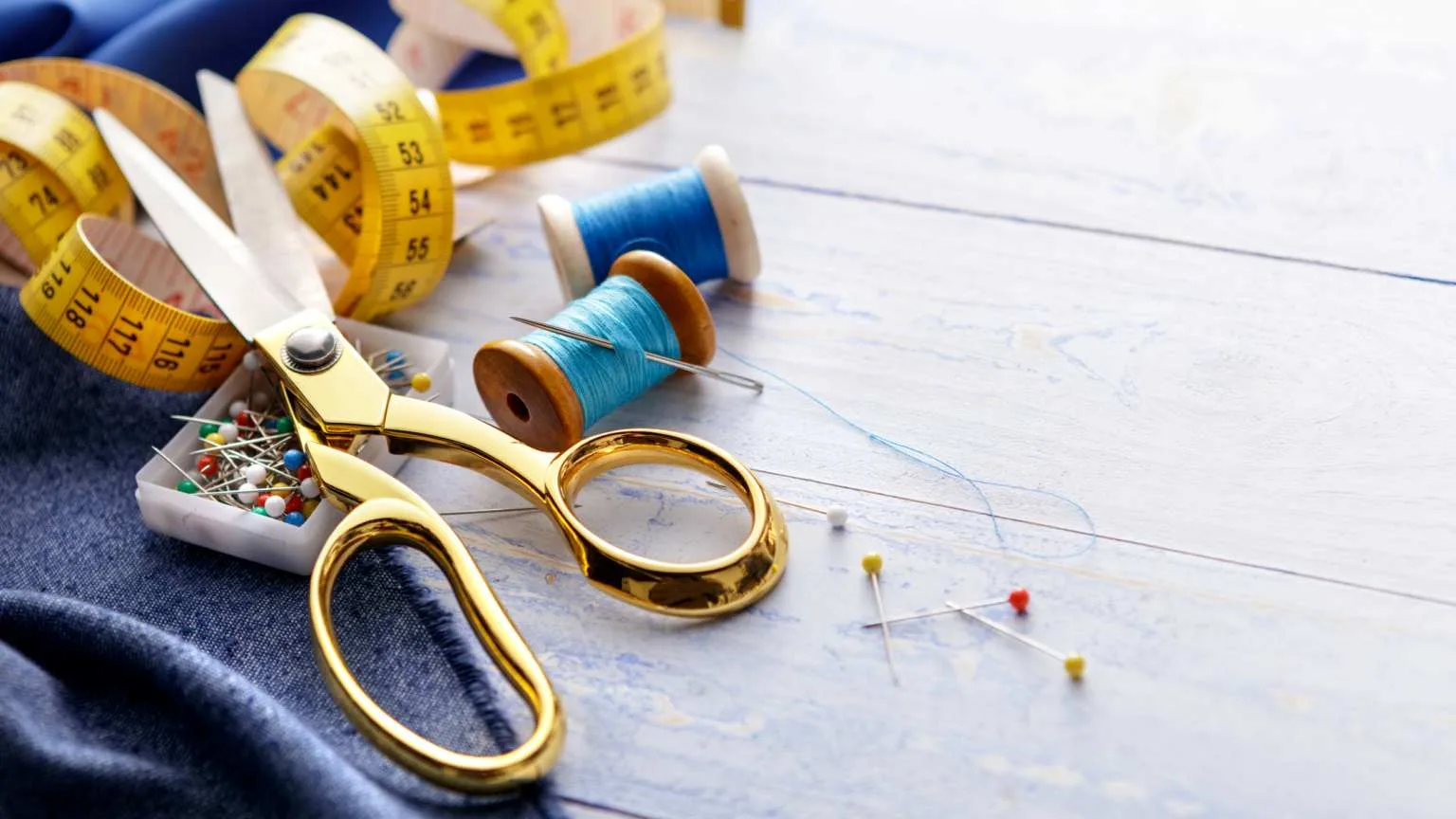 Image: Getty Images Textile: Sewing Items Still Life