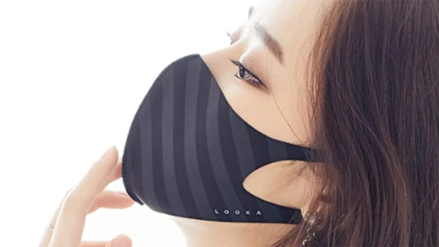 Image: Amazon/Supplied Lady Wearing Looka Mask Protective Urban Fashion Air Mask
