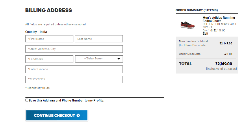 adidas employee code