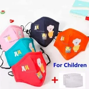 Image: Supplied cloth masks for children