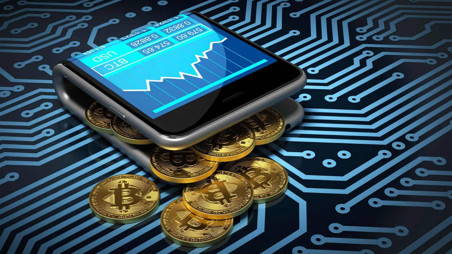 Image: Shutterstock wallet cellphone containing bitcoins