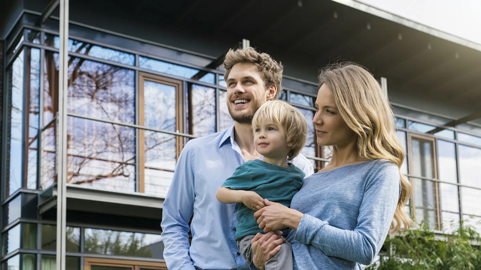 Image: Getty Images couple holding baby child