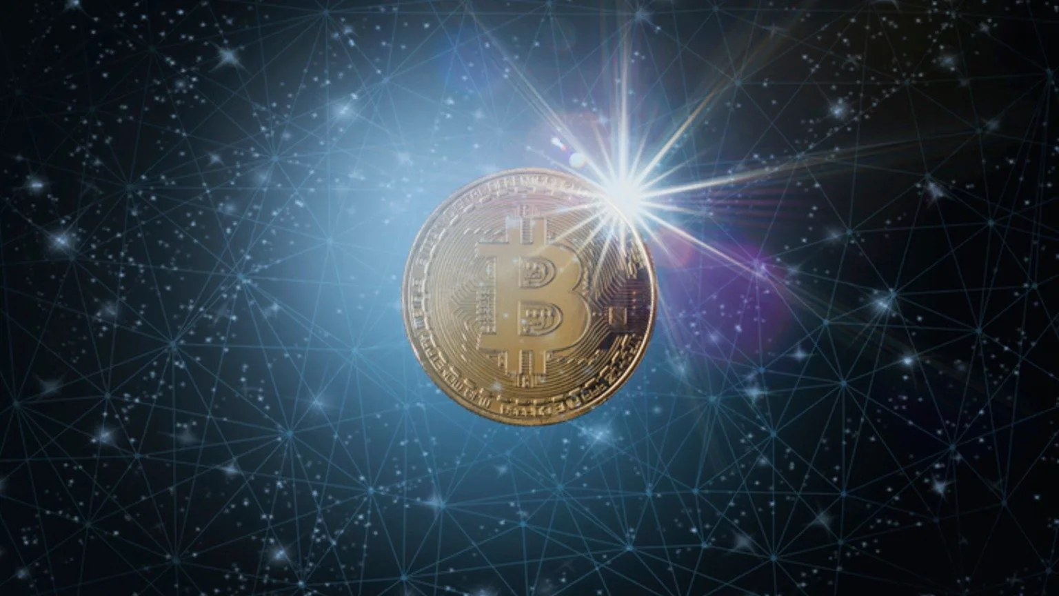 Image: Getty Images Bitcoin in space