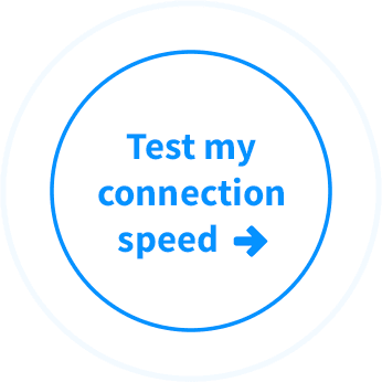 Test broadband speed button