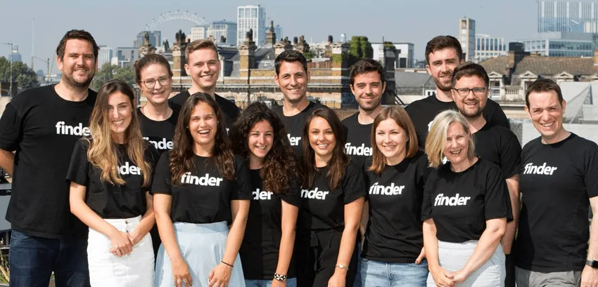 Image: Finder Finder UK team on London rooftop