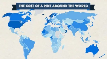 Map: The cost of a pint of beer around the world