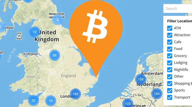 Map Bitcoin Atms Shops That Accept Btc United Kingdom Finder Uk