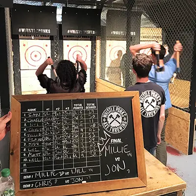 Axe throwing social