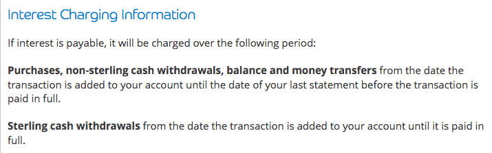 Image: Supplied Section from a Barclaycard summary box Image: Supplied