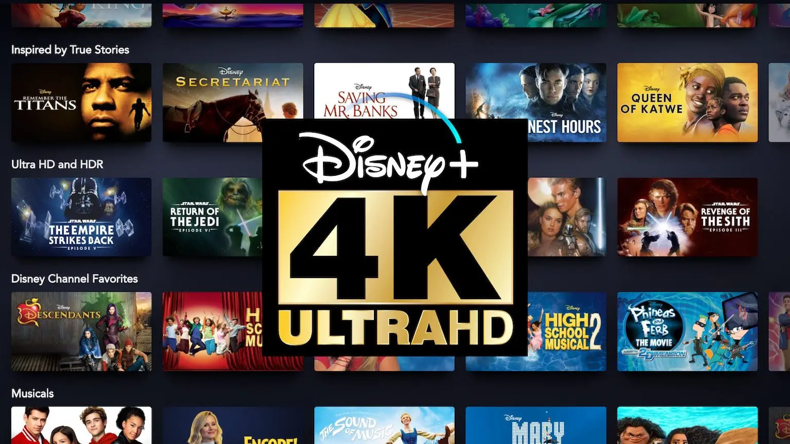 Full list of Disney Plus movies in 4K UHD Finder UK