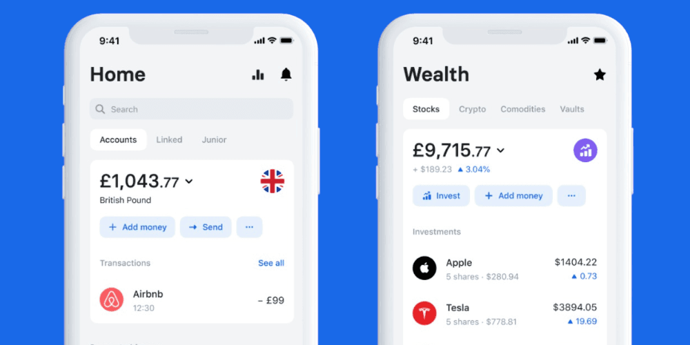 Revolut Cryptocurrency App markets interface