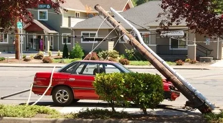Compare car insurance coverage for hitting a pole