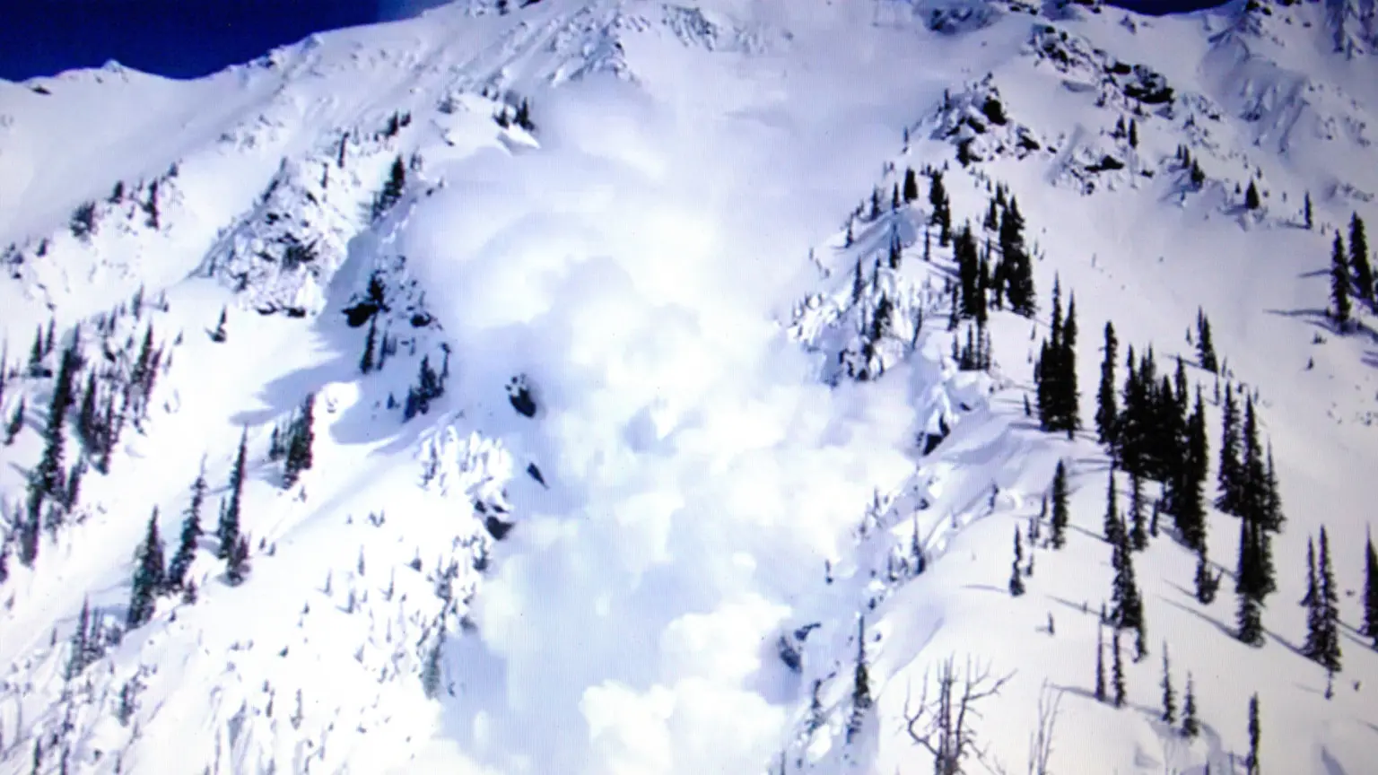 Image: Getty Images Snowy mountain avalanche