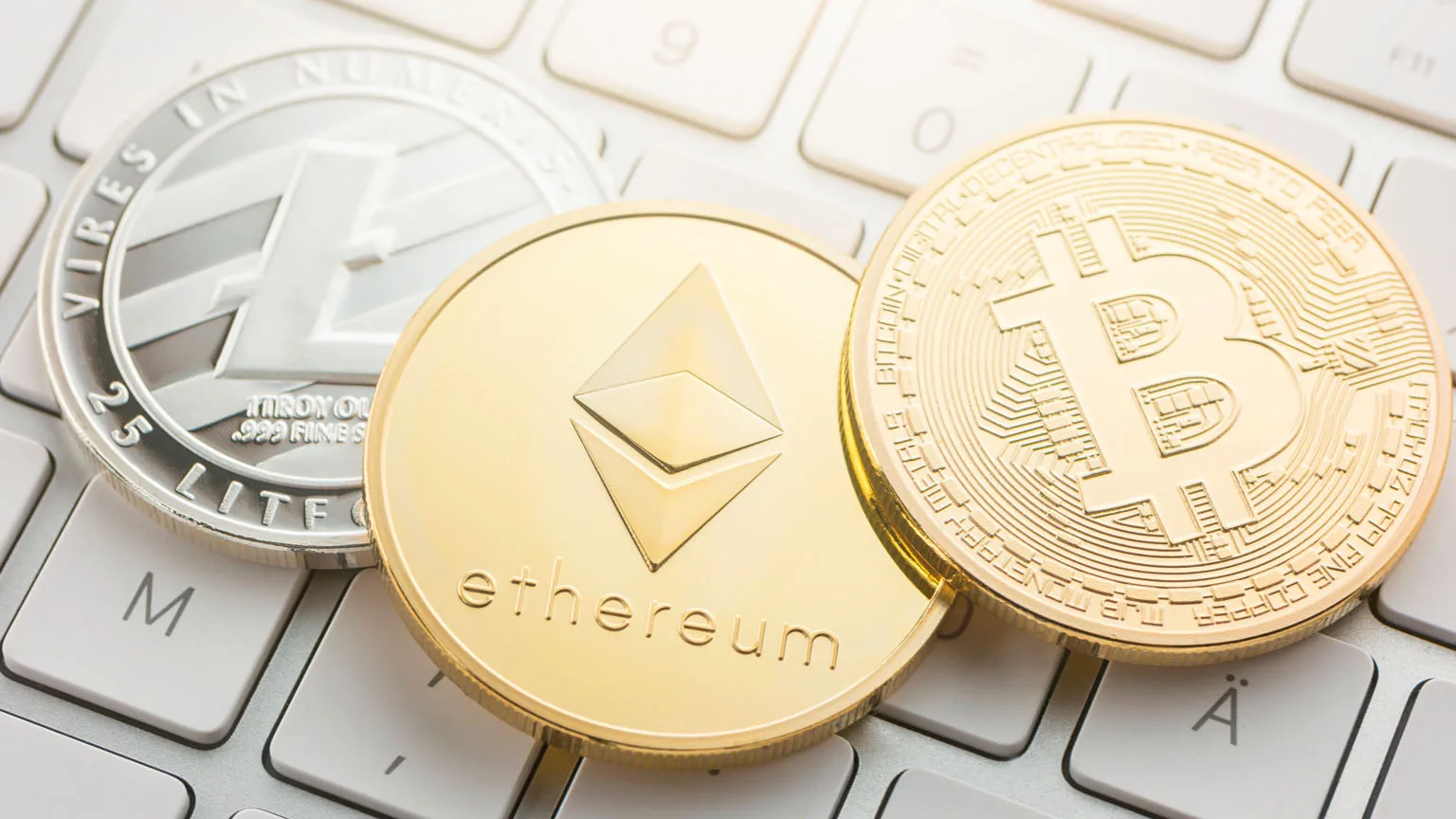 Image: Shutterstock Cryptocurrency on keyboard