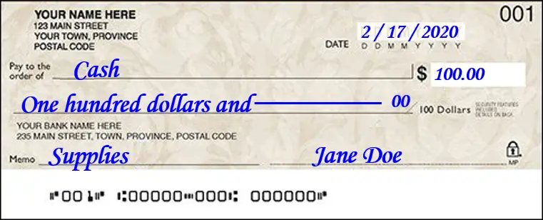 How To Write A Cheque A Step By Step Guide Finder Canada