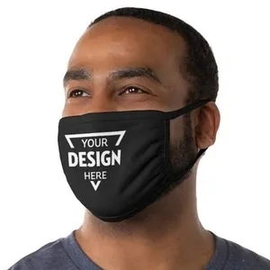 Image: Supplied Man modeling a Custom Ink customizable face mask