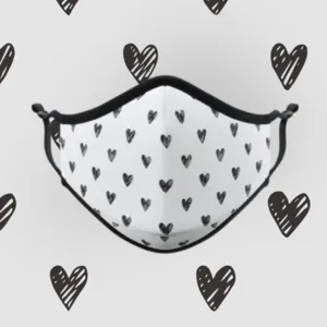 Image: Supplied Vistaprint face mask with heart design