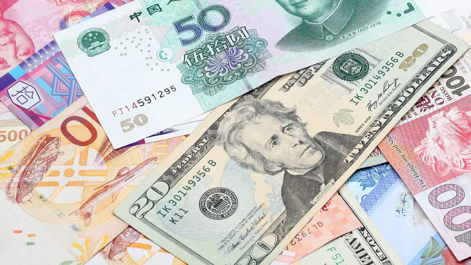 Image: Getty Images Colourful hong kong currency